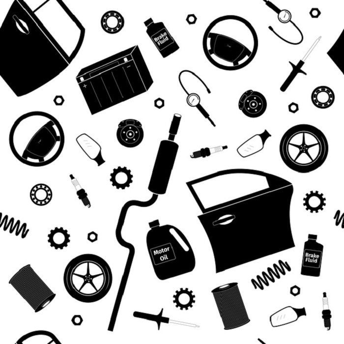 Illustration of car parts