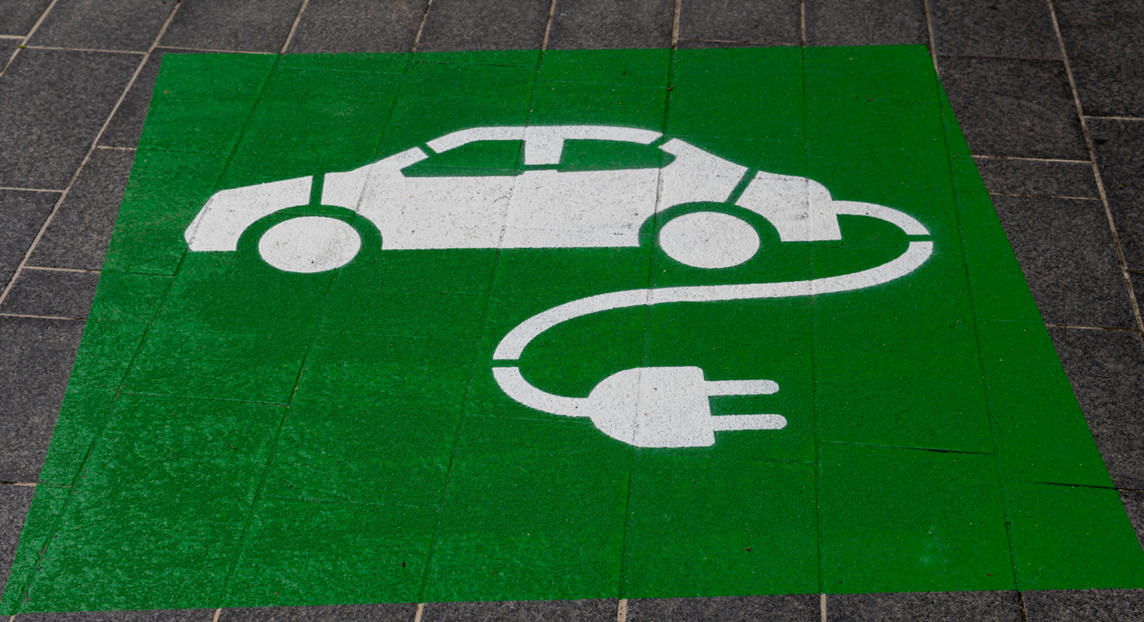 EV Charging Icon Chalk Art