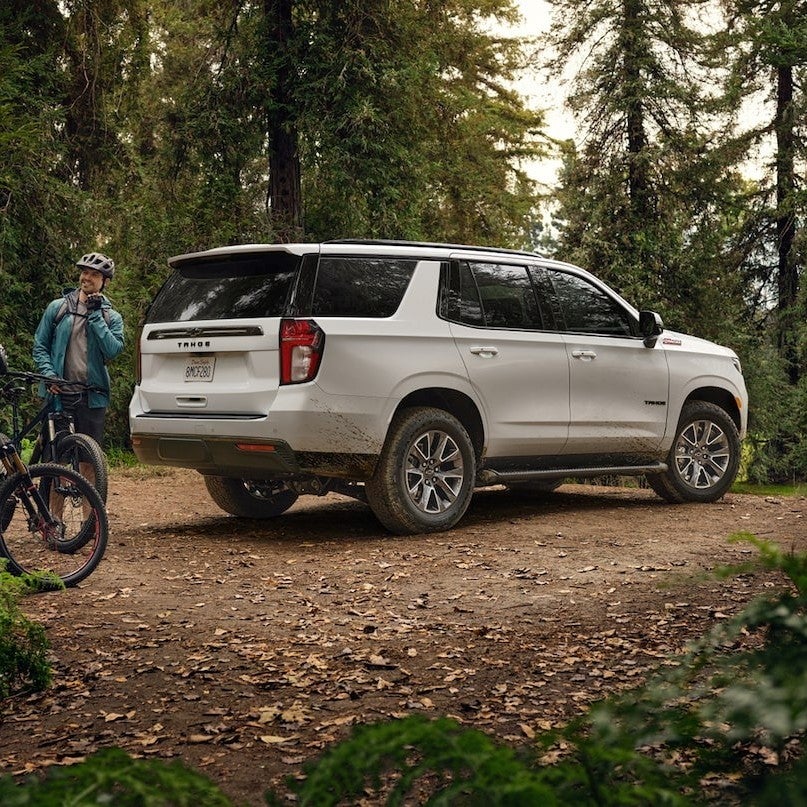 2022 Chevy Tahoe in the forest