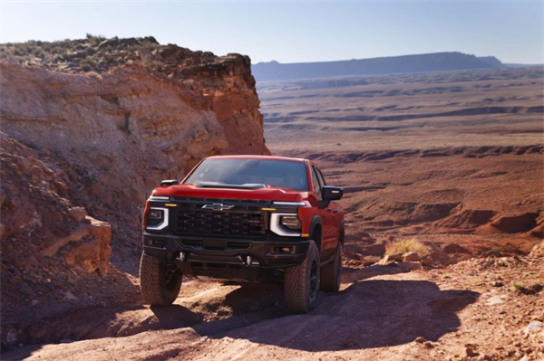 2027 Chevy Silverado 1500 in the mountains