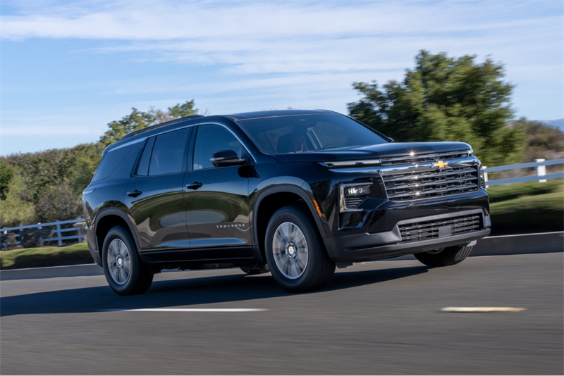 2027 Chevrolet Traverse driving on the highway